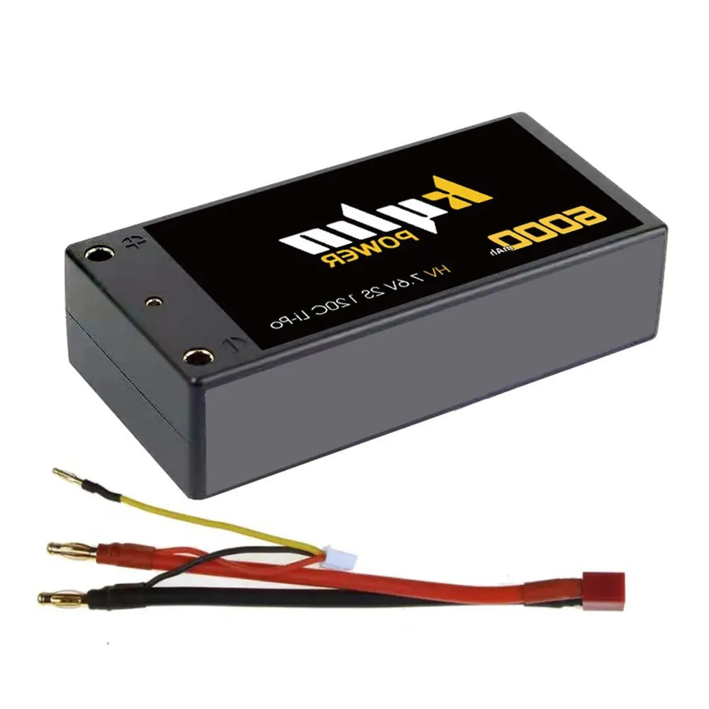 6000mAh HV 7.6V 120C Hard Case Lipo Battery for Racing Car