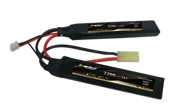 2200mAh 2S2P 7.4V 20C/25C Lipo Battery for Airsoft Guns