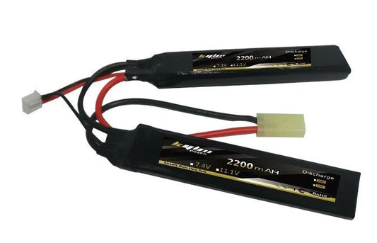 2200mAh 2S2P 7.4V 20C/25C Lipo Battery for Airsoft Guns