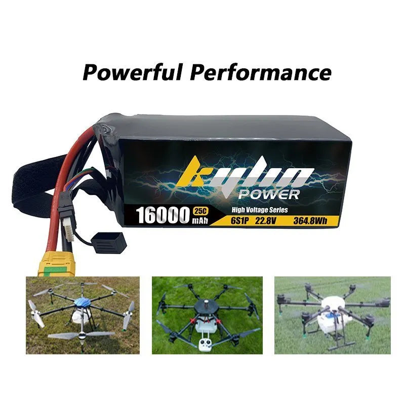 16000mAh 6S 22.8V 25C High Voltage Lipo Battery for Agricultural Spraying Drones