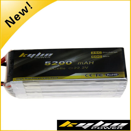 5200mAh 22.2V 25C Lipo Battery for RC Model