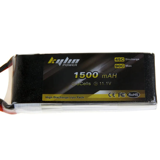 1500mAh 11.1V 45C Lipo Battery for RC Quadcopter, Drone, Helicopter, Airplane