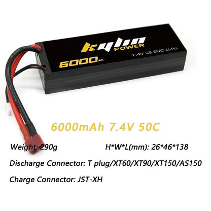 6200mAh 7.4V 50C/60C Hard Case RC Car Battery